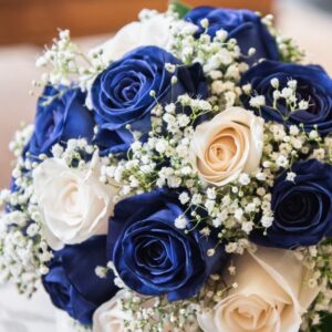 Ocean Blush Blue & Pink Rose Bouquet