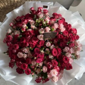 Sweet Embrace Red & Pink Baby Roses Bouquet
